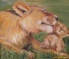 Статуэтка Lioness with a lion cub …