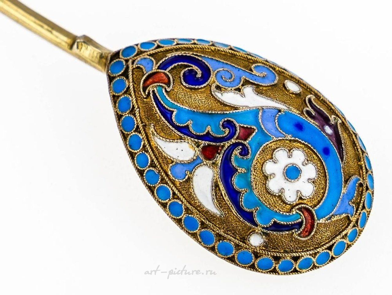 Русское серебро , Русская серебряная ложка с эмалью