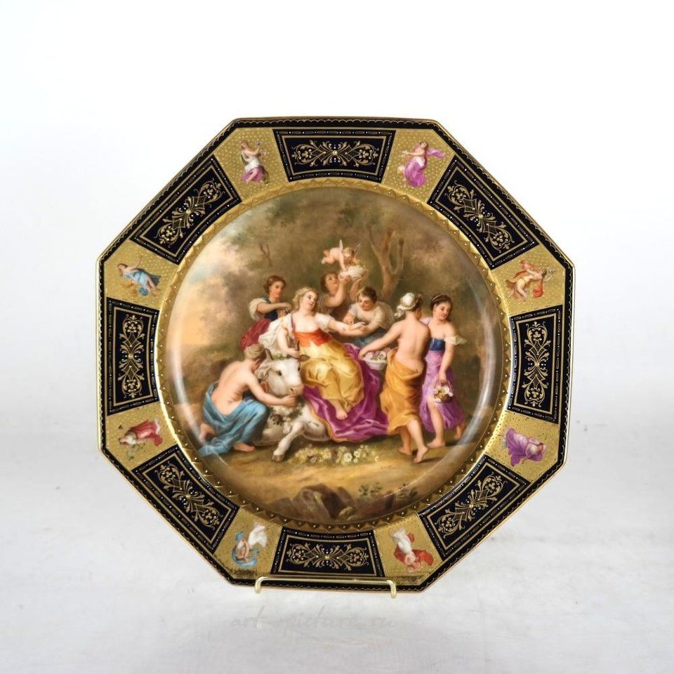 Royal Vienna , Королевская венская тарелка в хорошем состоянии