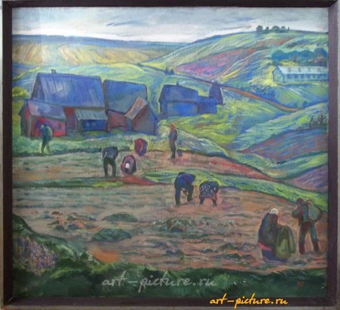 Волховские поля масло, холст