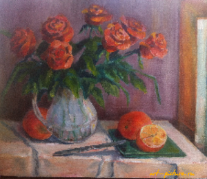 Still life with oranges oil, canvas