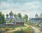 Kargopol landscape oil, canvas