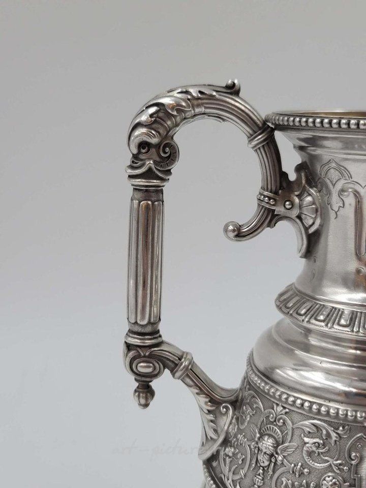 Русское серебро , Русский серебряный чайный сервиз 19 века, 84 пробы, 3 300 г...