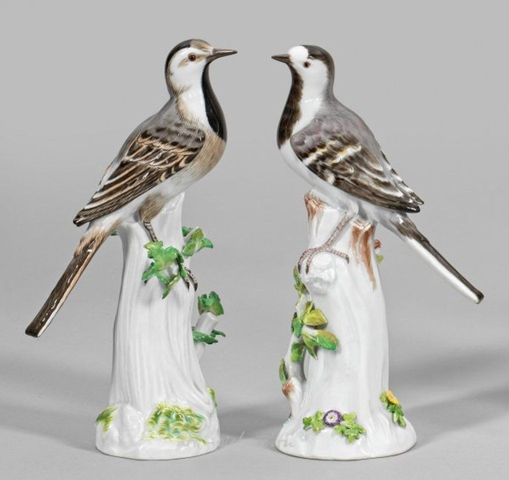 Пара фарфоровых фигурок иволги Мейсен, 1924-1976 гг.
