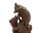 Керамическая статуэтка "Пара медведей". Германия, Meissen. Высота - 19,5 см.
