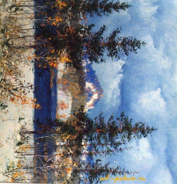 Первый снег холст,масло 