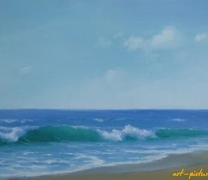 Sea landscape oil, canvas