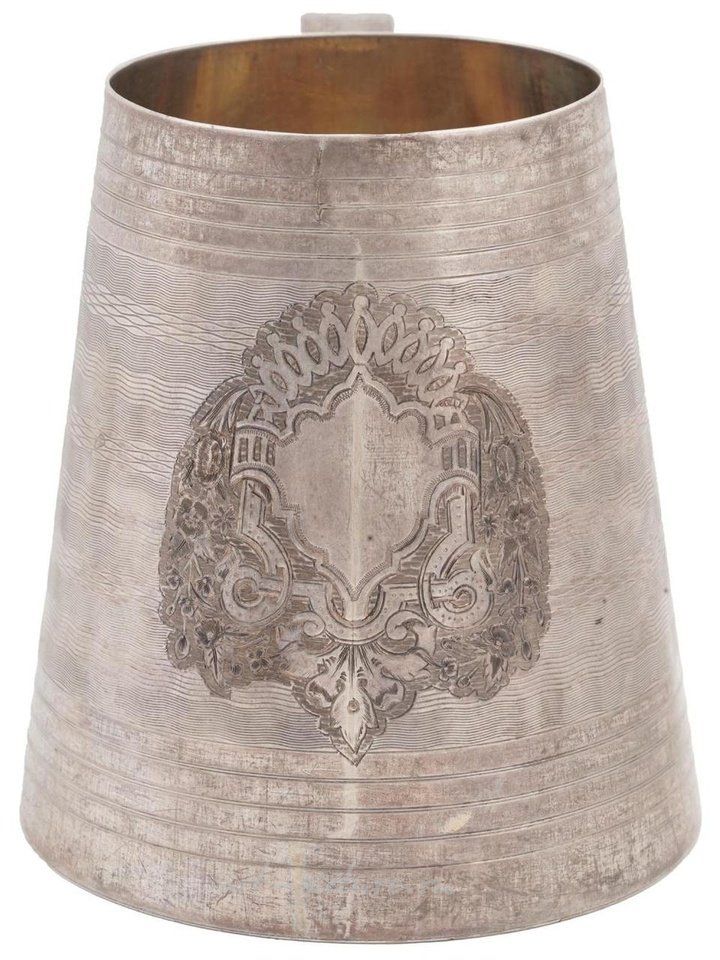 Русское серебро , Антикварная русская серебряная чарка с позолотой, около 1873 года
