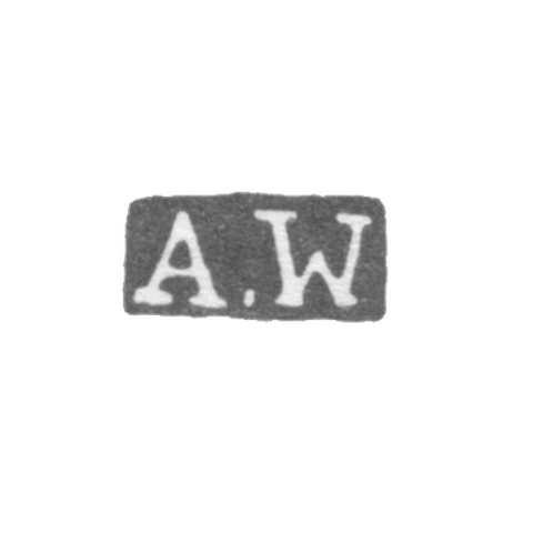 The stigma of the master Vasten Anders Alexander - Leningrad - initials "A.W"