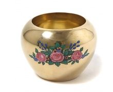 Silver salt shaker with roses. Russia, Ovchinnikov, 1908-1926.