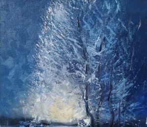 Night oil, canvas
