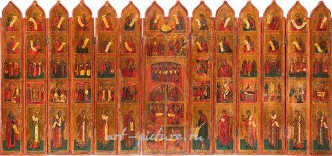 Русское серебро, Русский ПЕРЕДВИЖНОЙ ИКОНОСТАС, Ветка, 19 век.