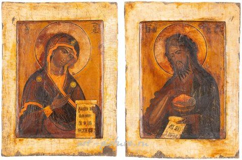 Русское серебро, Пара больших икон, изображающих Богородицу и Иоанна Предтечу из Деисуса