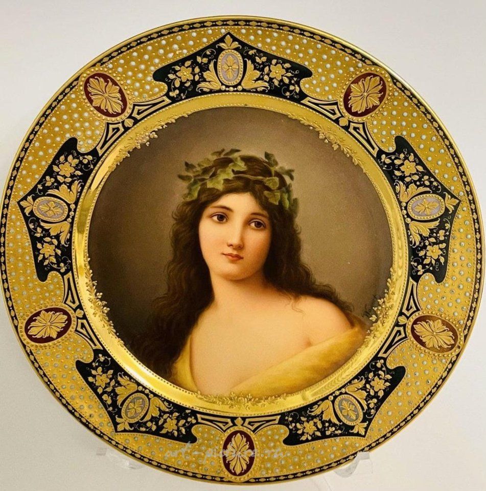 Royal Vienna Porcelain , 19TH C. ROYAL VIENNA PLATE