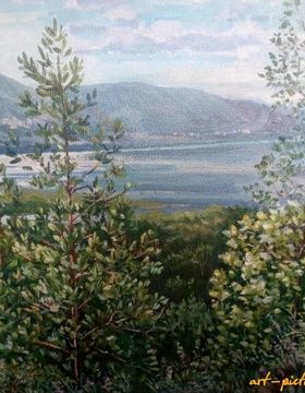 купить Волжский пейзаж,Царевщина Холст,масло 