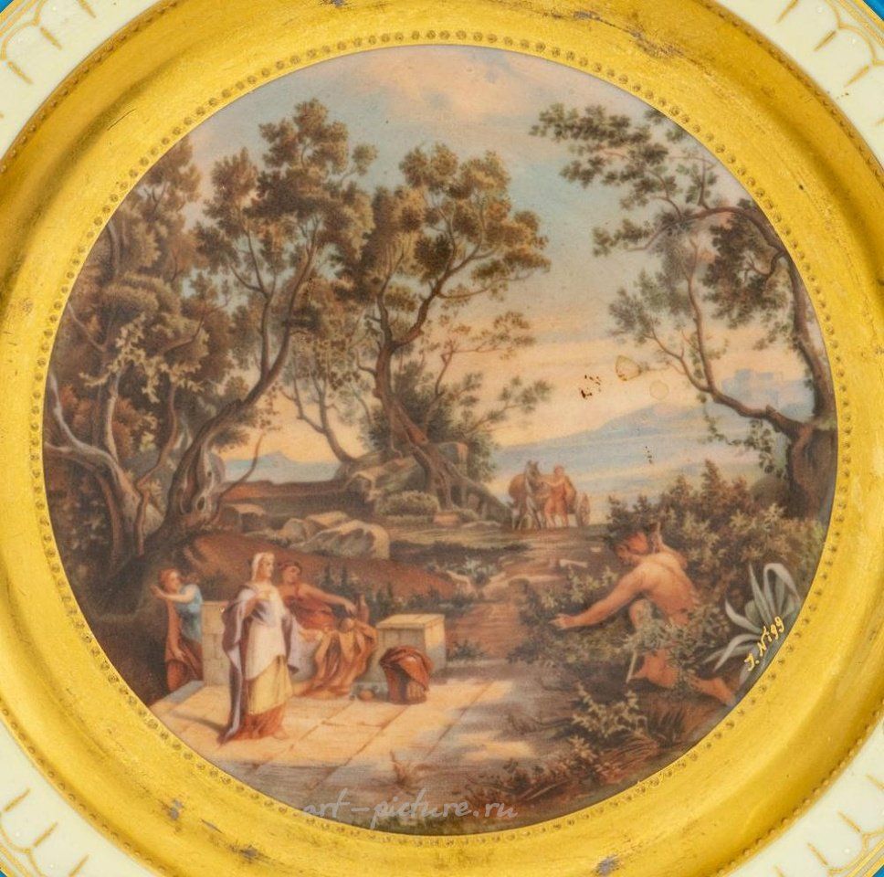 Royal Vienna Porcelain , "Odysseus & Telemachos" Porcelain Cabinet Plate