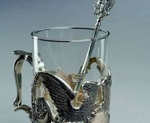Серебряный подстаканник Орел Мастерская-студия «Межов»