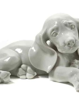 buy A rare figurine made of porcelain "Dachshund", Allach (Allah)