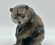 Фарфоровая фигура (статуэтка) "Медведь". Ручная подглазурная роспись. Германия, Rosenthal, 1923 г.