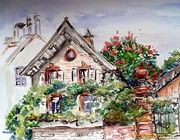 Whose house in Rogstadt paper, watercolor