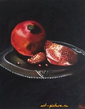 "Гранат" холст на подрамнике, масло, кисть, мастехин