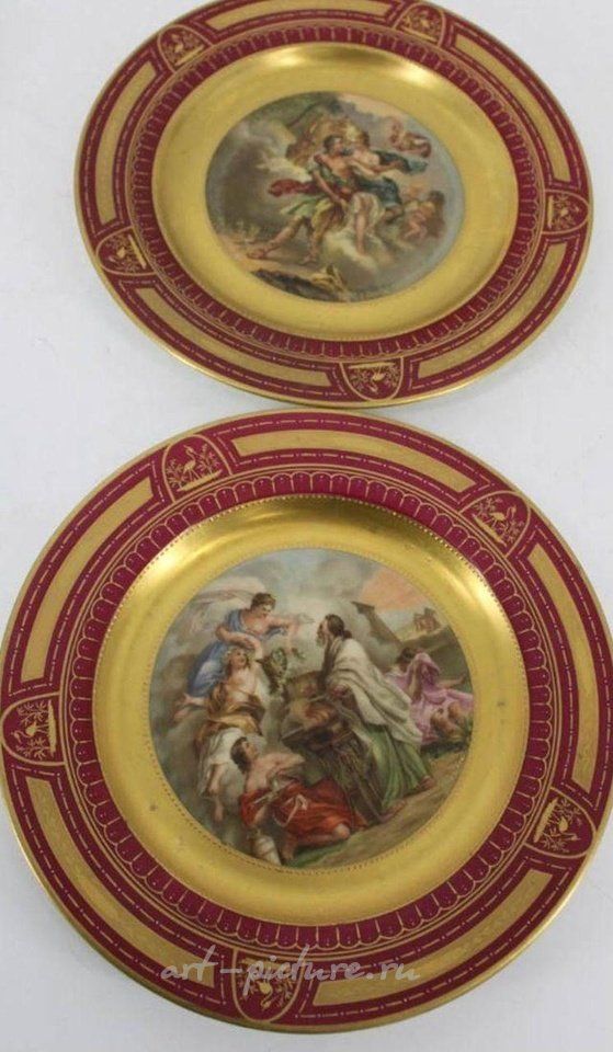 Royal Vienna Porcelain , 12 Royal Vienna Porcelain Plates