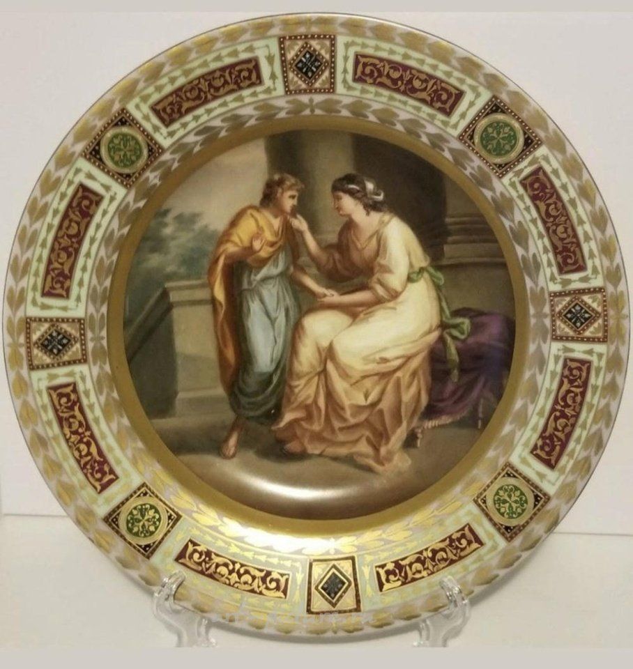 Royal Vienna Porcelain , 19TH C. ROYAL VIENNA PLATE