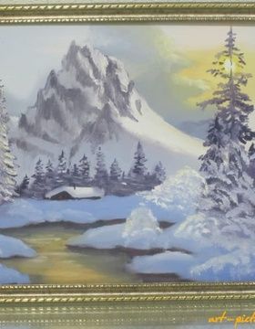 купить Домик в  горах холст, масло 