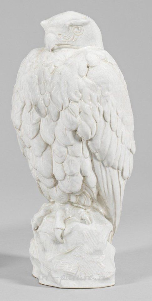 Great ceramic figure of a falcon.