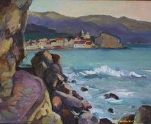 Бухта в старом городе. Холст, масло. 40 х 50 см.