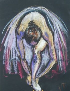 buy The translation of the text into English is: "Preparing for the performance: pastel, paper."