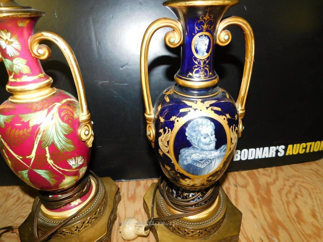 Royal Vienna Porcelain , Pair of concreate figural urns/planters