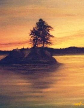 купить Тишина масло, холст на картоне 