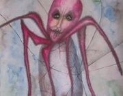 Spider watercolor, pencil, watercolor paper