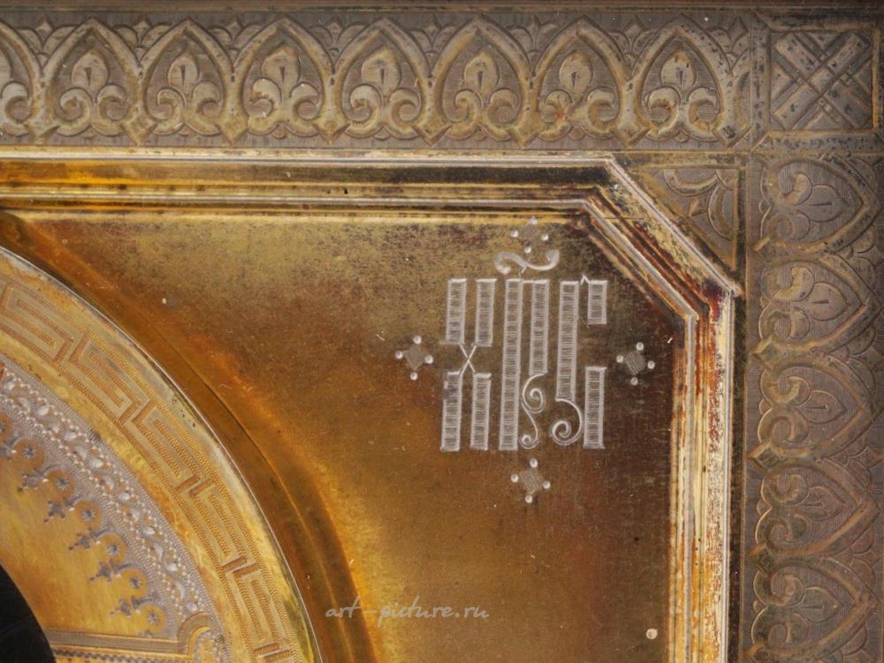 俄罗斯银 , 古董俄罗斯东正教耶稣银包裹的圣像