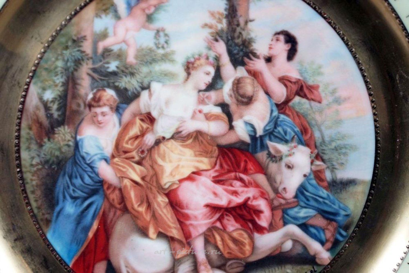 Royal Vienna Porcelain , Royal Vienna Plate Titled "The Rape Of Europa"