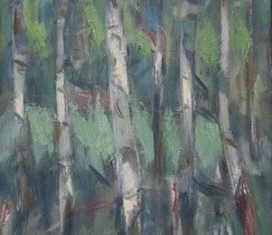 Birch.Canvas, oil.47 x 38 cm