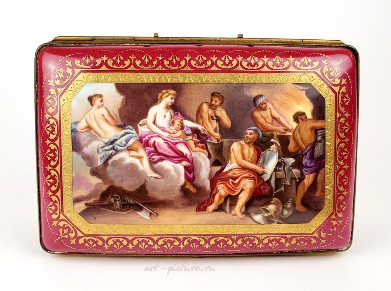 Royal Vienna Porcelain , 19th C. Royal Vienna Jewelry Box