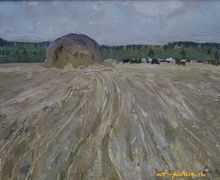 Стежня. Картон, масло. 30 х 40 см