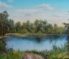 купить Летний пейзаж масло,холст
