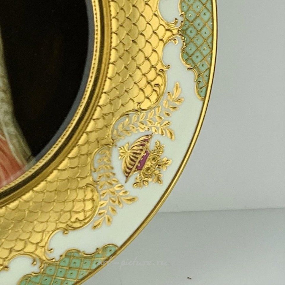 Royal Vienna Porcelain , 19TH C. ROYAL VIENNA PORTRAIT PLATE