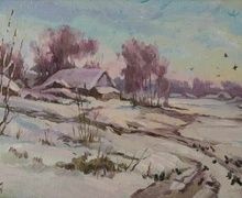 Весна. Этюд. ДВП, масло. 41 х 57 см.