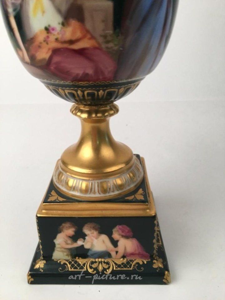 Royal Vienna Porcelain , Royal Vienna hand painted vase.