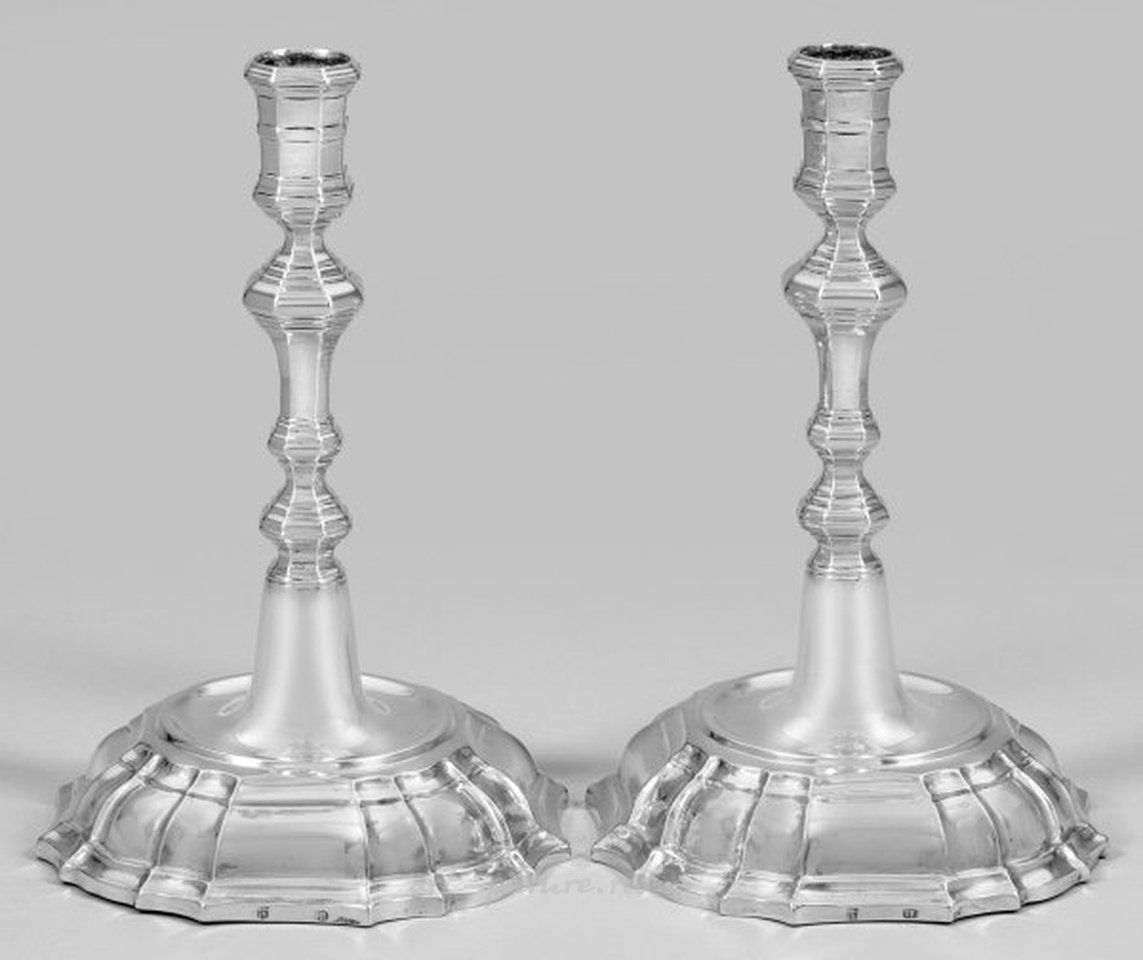 A couple of Baroque table candelabras.