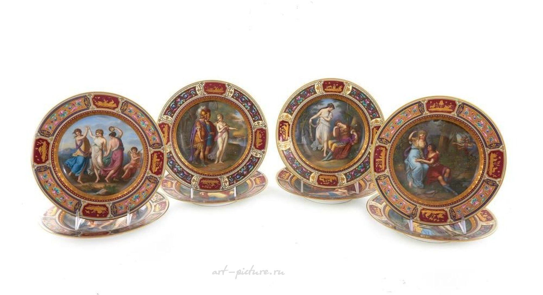 Royal Vienna Porcelain , Royal Vienna Porcelain Cabinet Plates (4pcs)