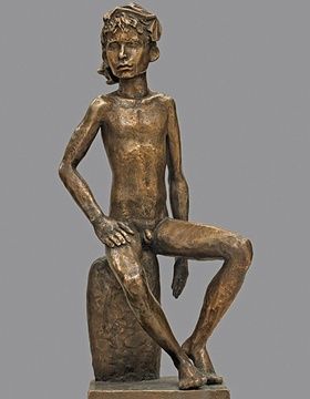 buy A boy on a stone.1983. Bronze.35x15x13 cm