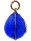 RUSSIAN GILT SILVER ENAMEL DIAMONDS EGG PENDANT