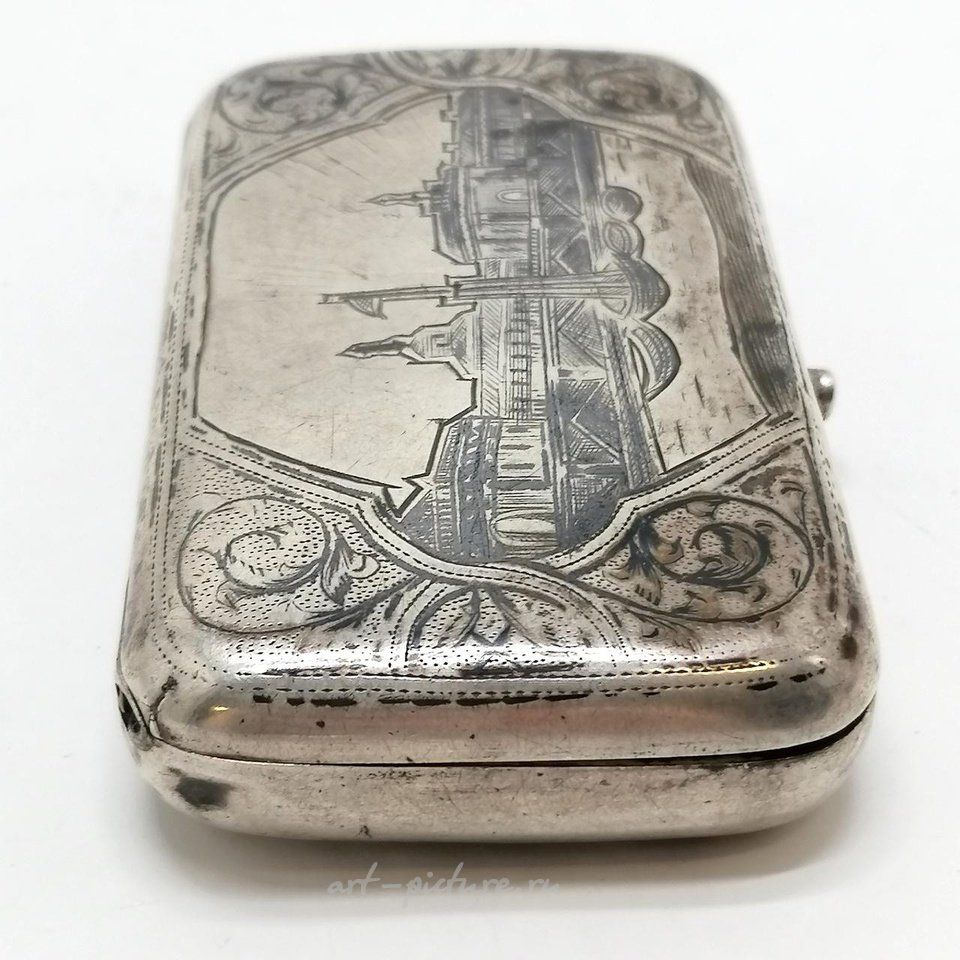 Русское серебро , Антикварная русская серебряная шкатулка