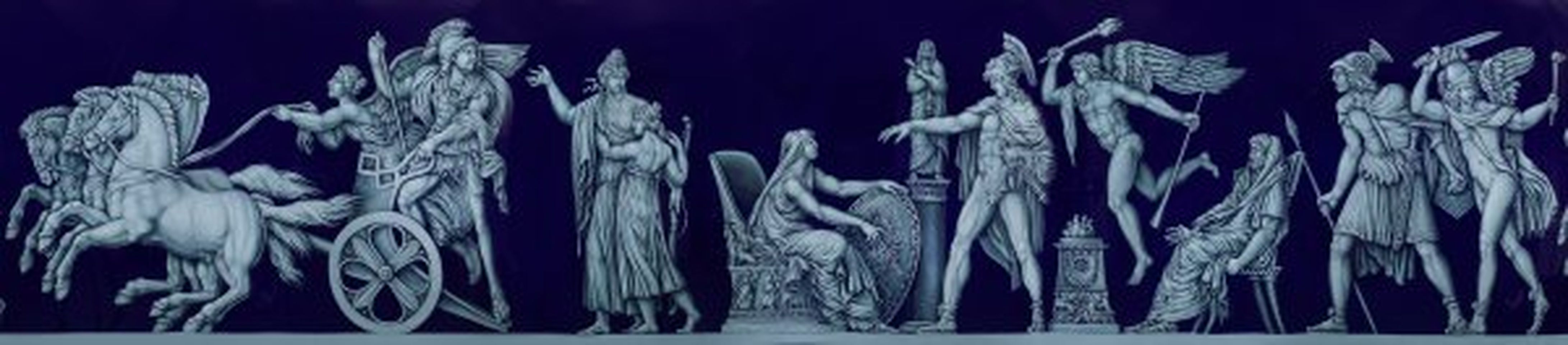 Монументальные вазы Мейсенской фабрики с изображениями "Вступление Александра Великого в Вавилон"