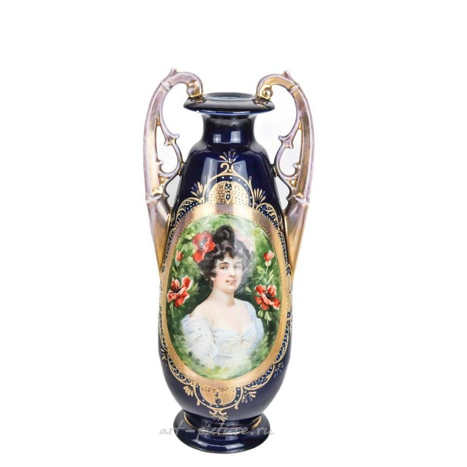 Royal Vienna Porcelain , Royal Vienna Twin-Handled Vase